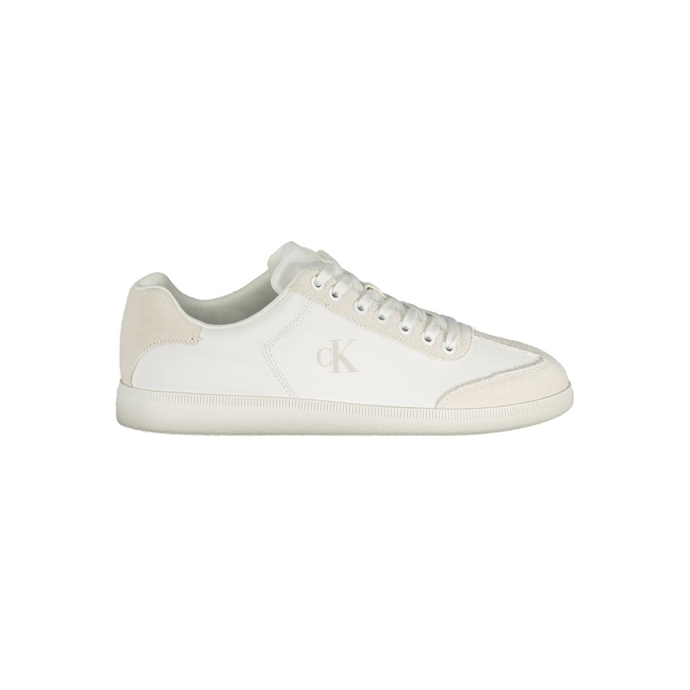Calvin Klein Men's 'Bianco' Graphic Logo Sneakers – Premium High-Performance Mixed-Media Trainers