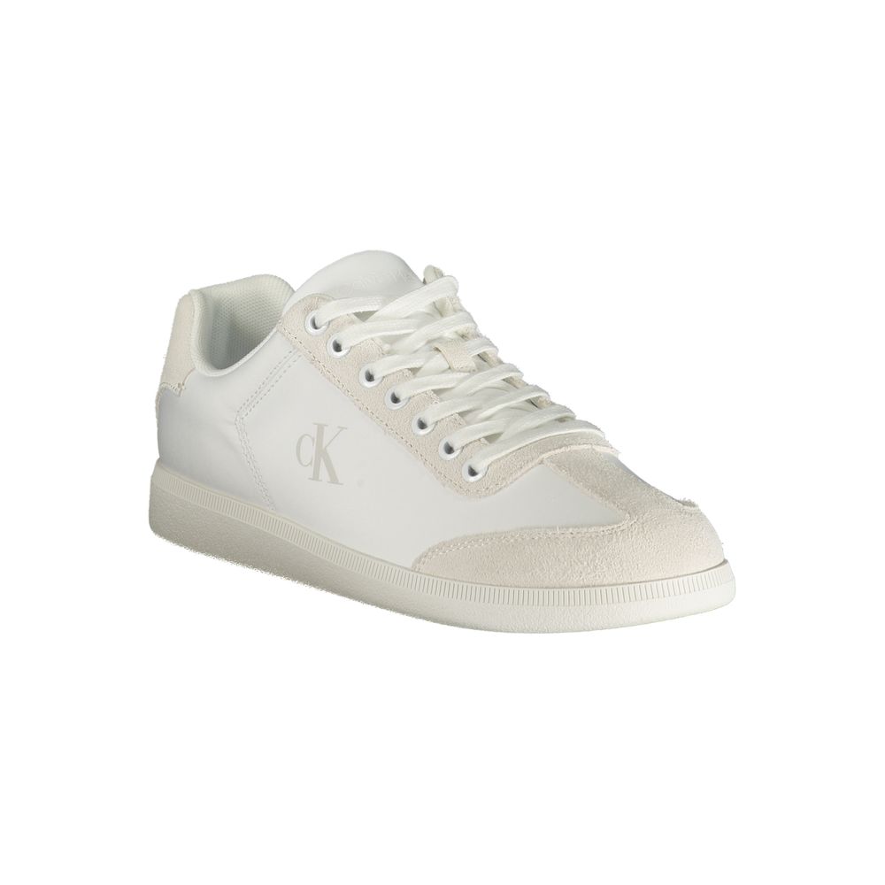 Calvin Klein Men's 'Bianco' Graphic Logo Sneakers – Premium High-Performance Mixed-Media Trainers