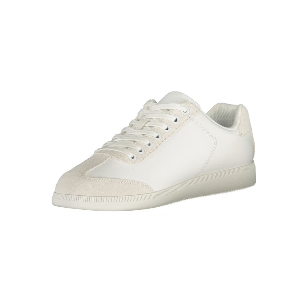 Calvin Klein Men's 'Bianco' Graphic Logo Sneakers – Premium High-Performance Mixed-Media Trainers