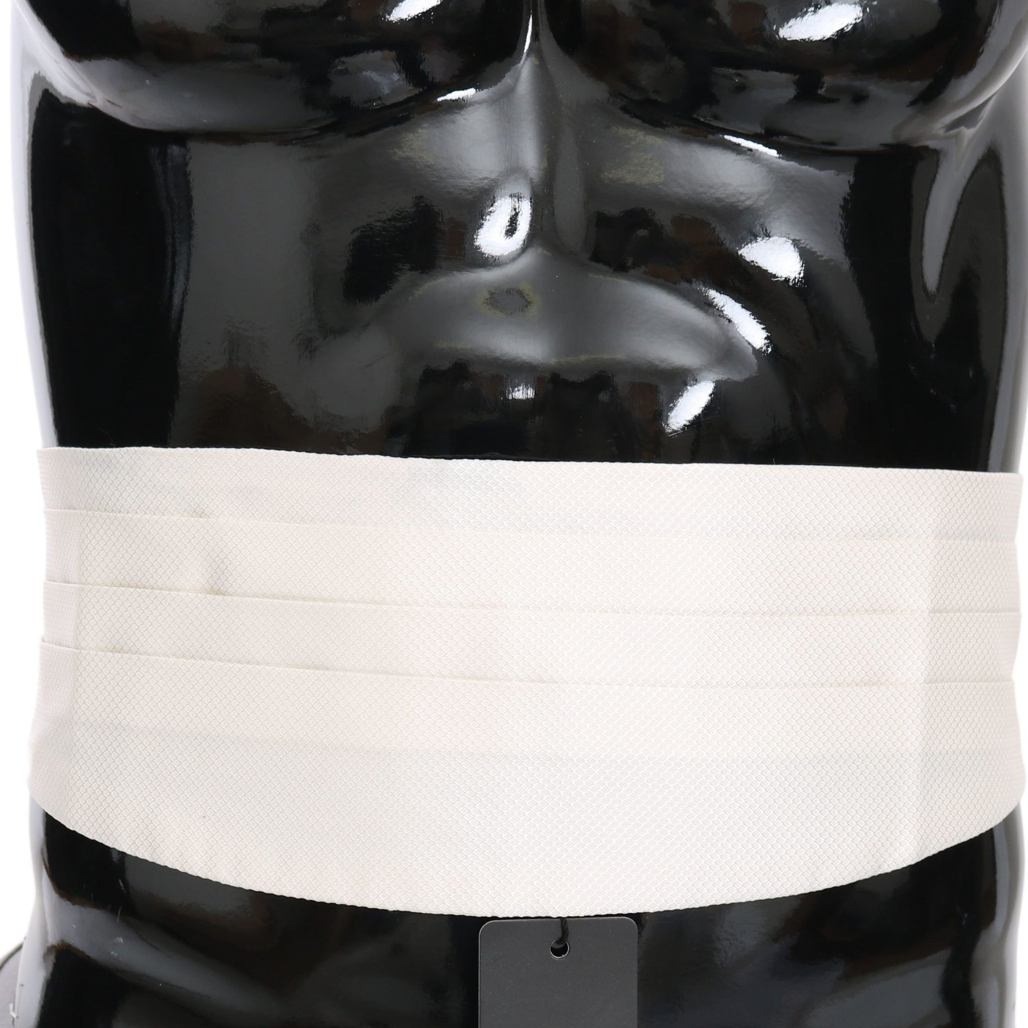 White Men Waist Belt 100% Silk Cummerbund