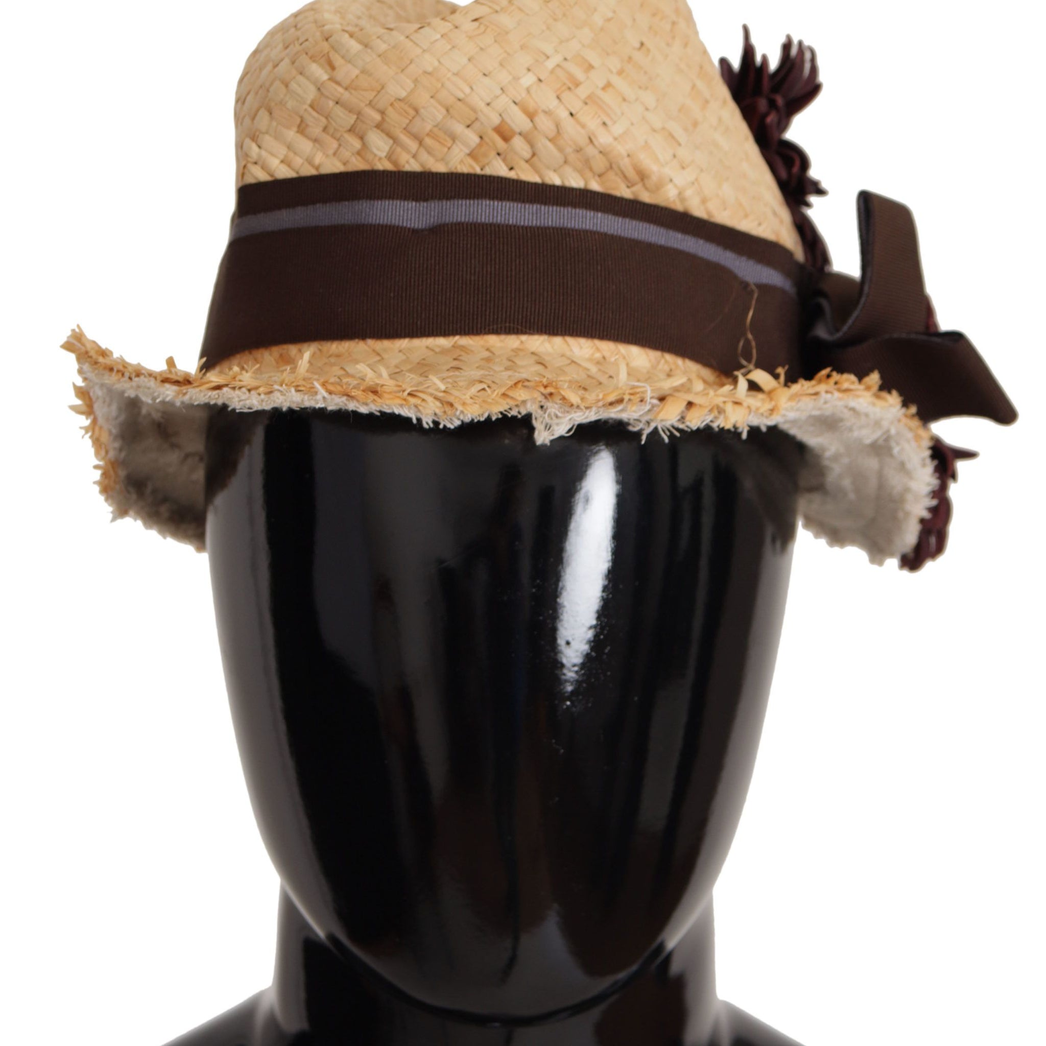 Yellow Ribbon Floral Embellished Straw Hat