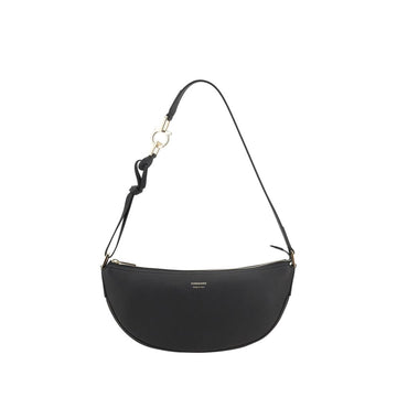 Bolso de hombro Bos Taurus de piel de becerro negra