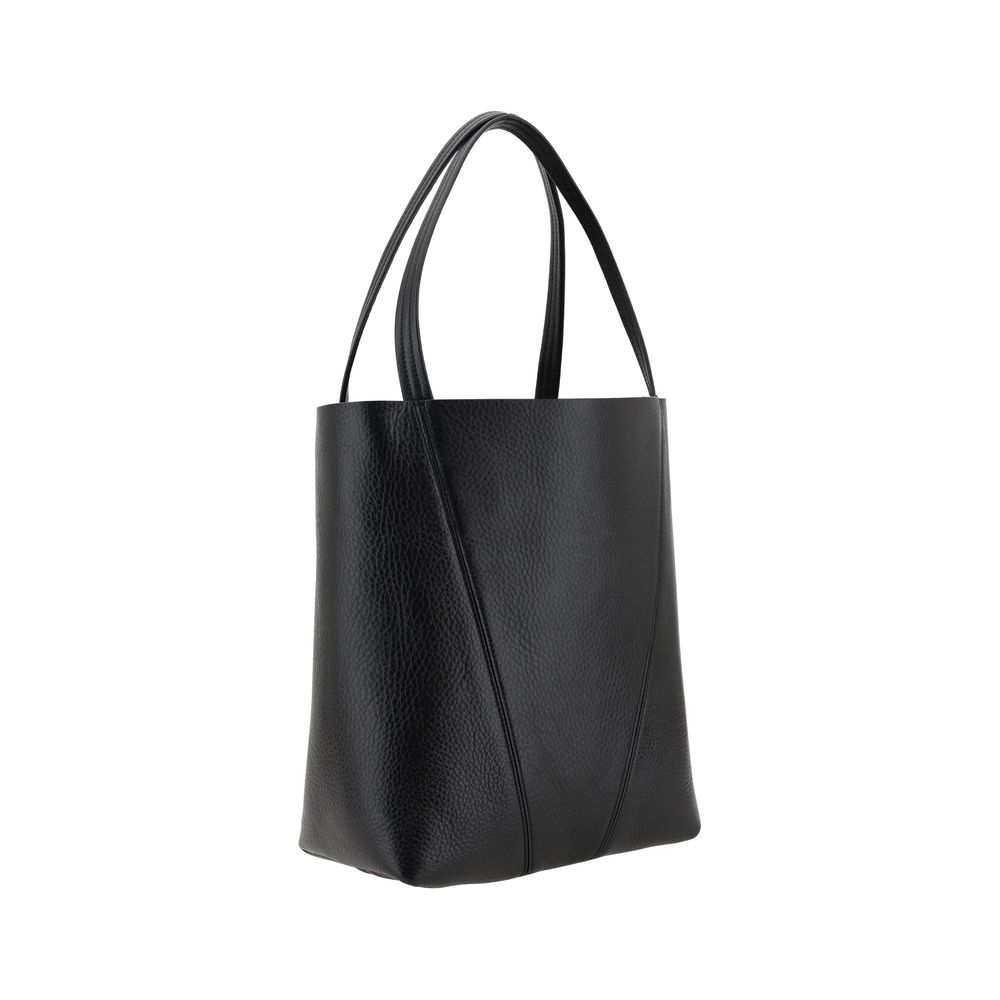Bolso de hombro Bos Taurus de piel de becerro negra