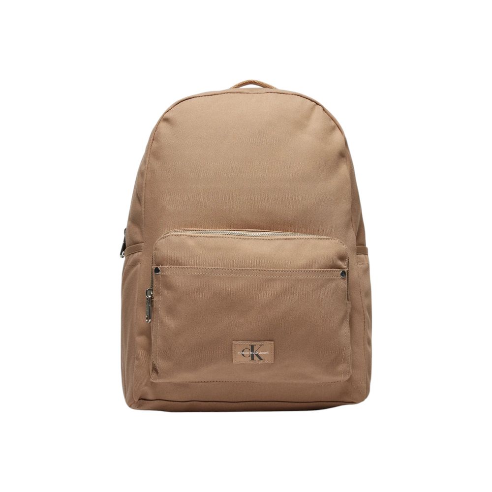 Mochila beige de poliéster reciclado