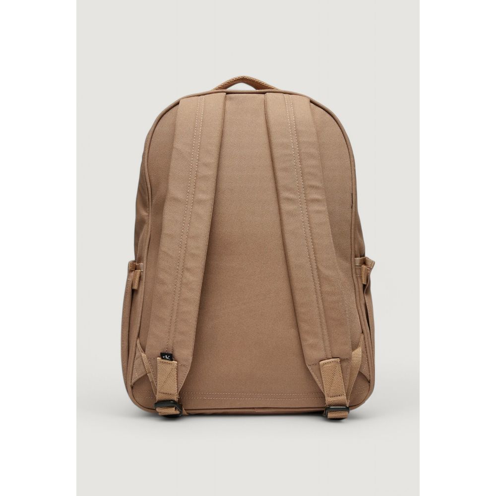 Mochila beige de poliéster reciclado
