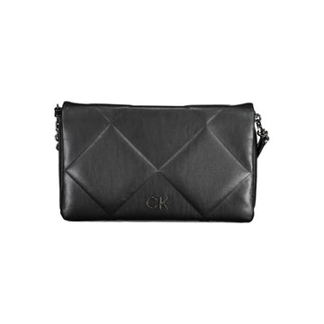 Bolso de hombro de poliéster negro para mujer