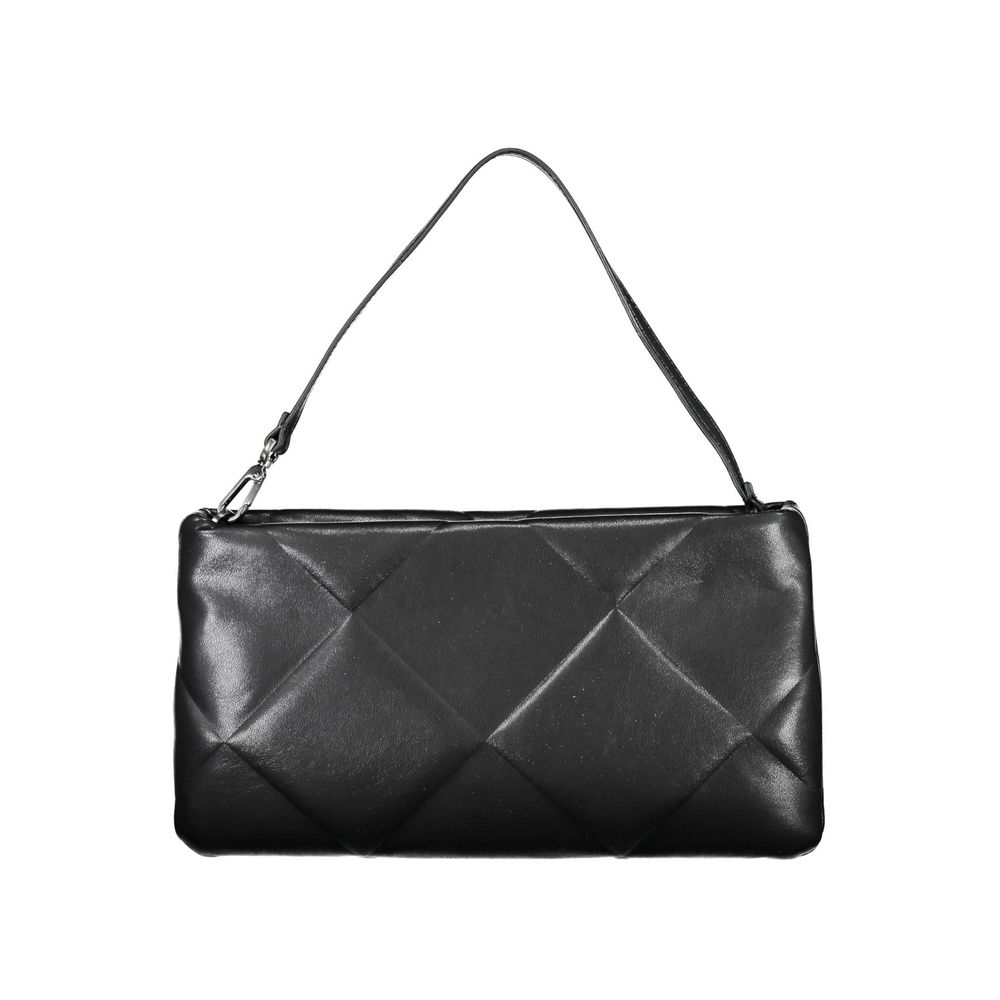 Bolso de mano de poliéster negro para mujer