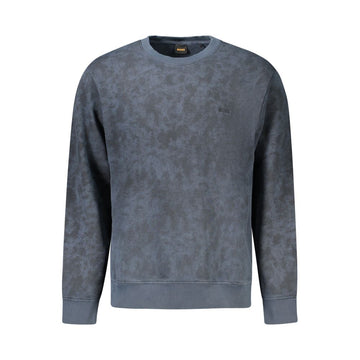 Blue Cotton Men Sweatshirt