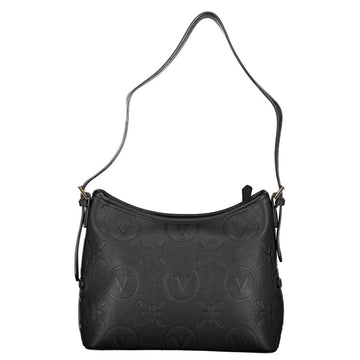 Bolso de mano de poliuretano negro para mujer