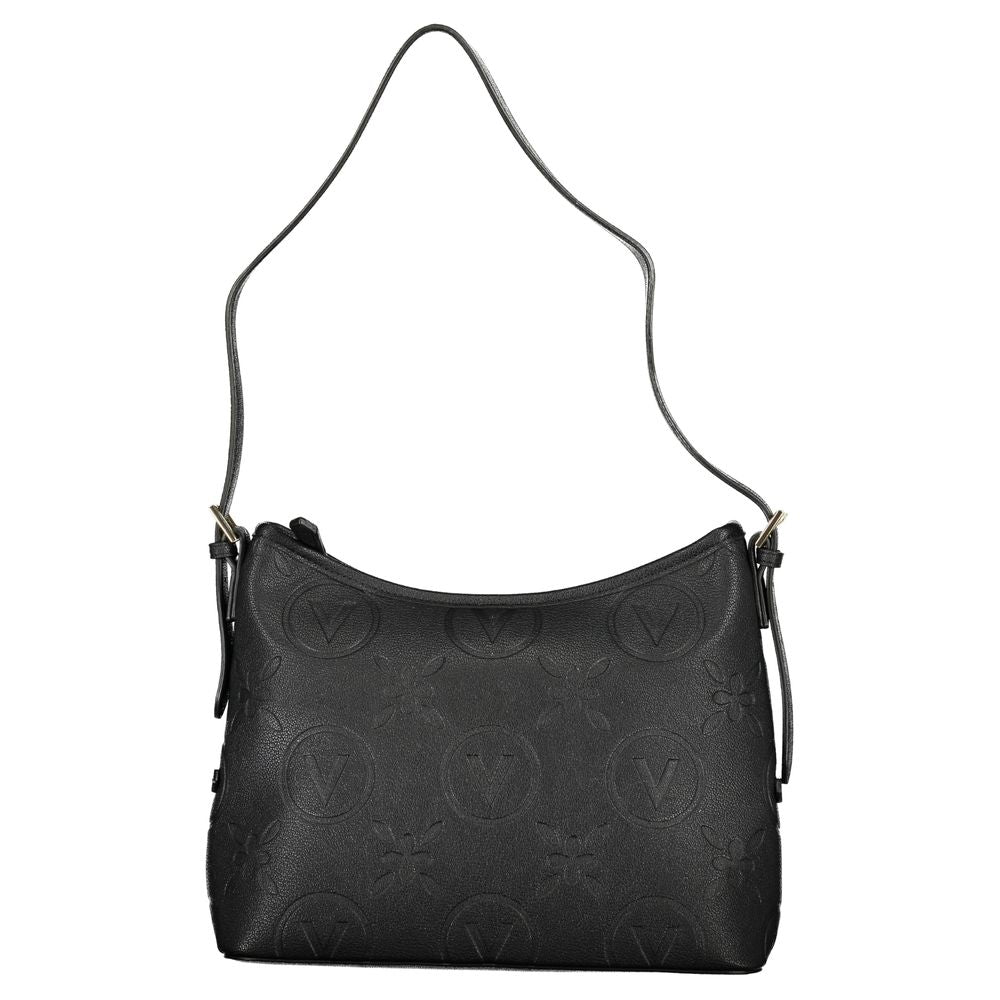 Bolso de mano de poliuretano negro para mujer
