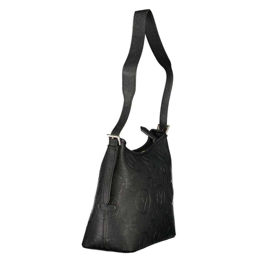 Bolso de mano de poliuretano negro para mujer