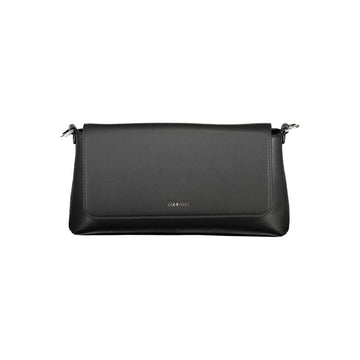 Bolso de mano de poliéster negro para mujer