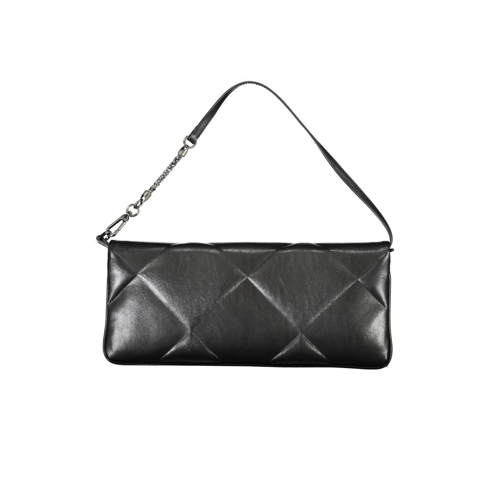Bolso de mano de poliéster negro para mujer