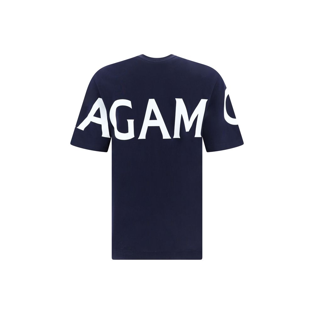 Camiseta azul de algodón