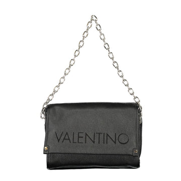 Bolso de mano de poliuretano negro para mujer
