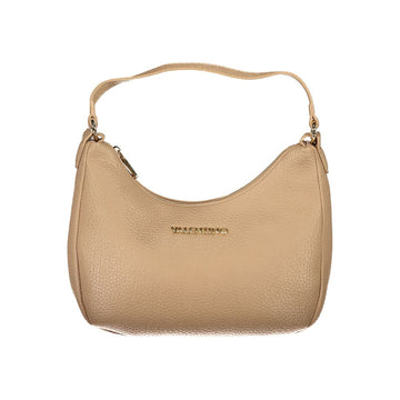 Bolso de hombro para mujer de poliuretano beige