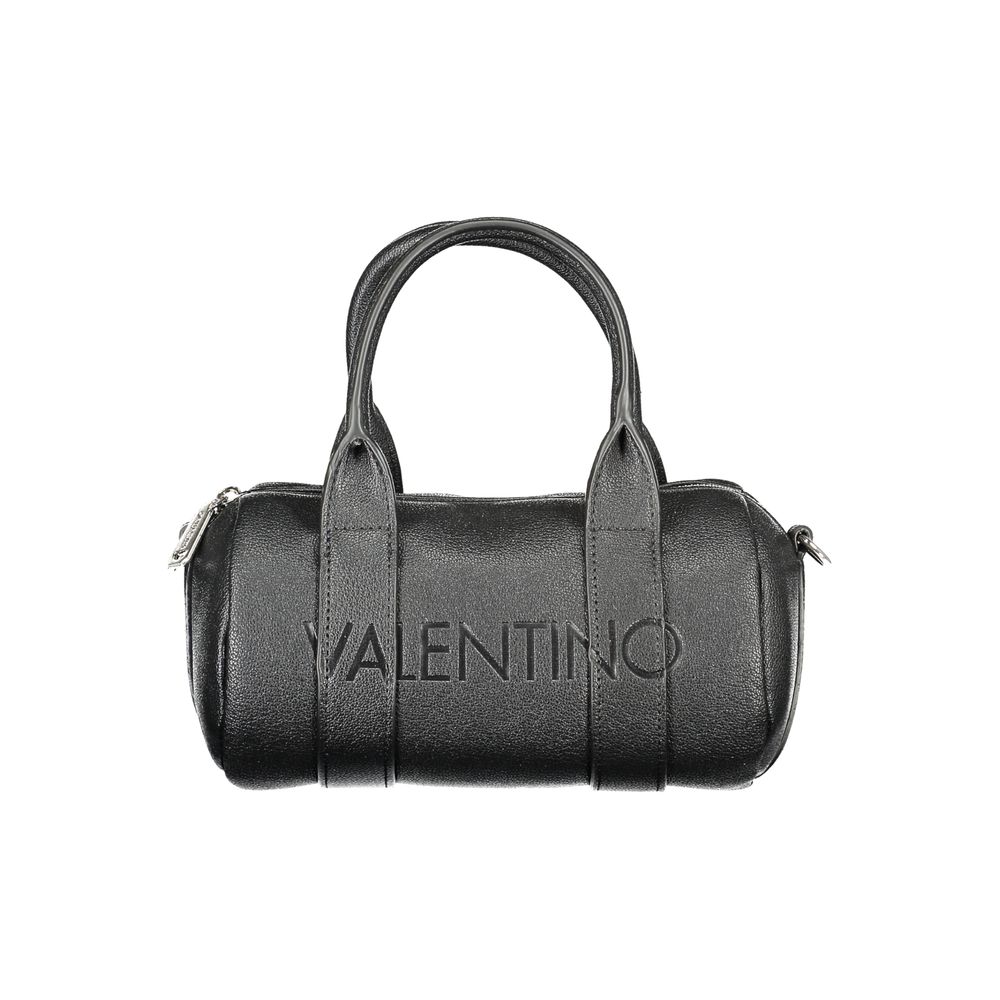 Bolso de mano de poliuretano negro para mujer