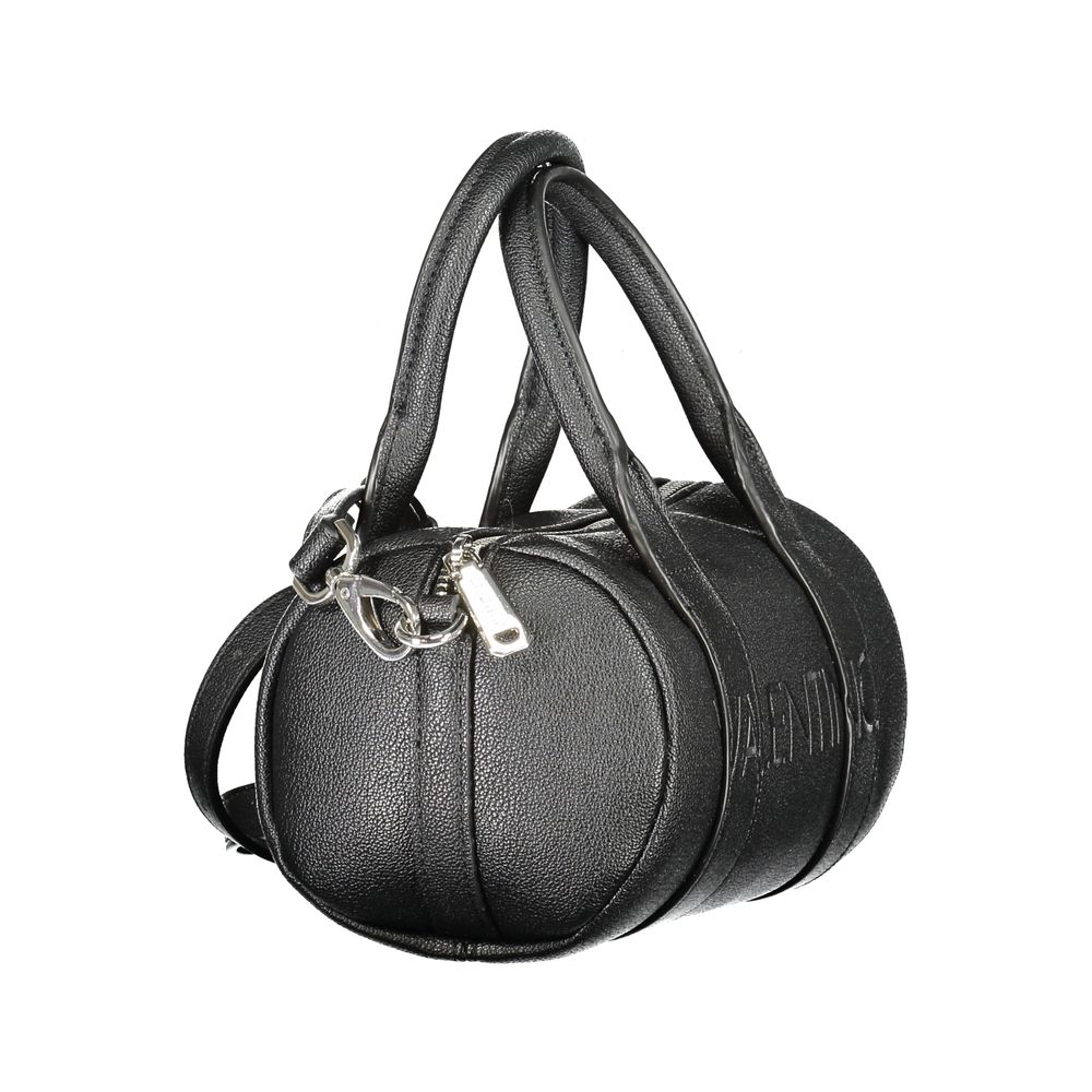 Bolso de mano de poliuretano negro para mujer