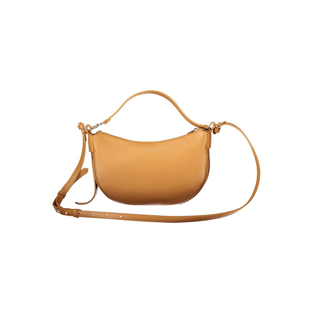 Bolso de mano de piel marrón para mujer