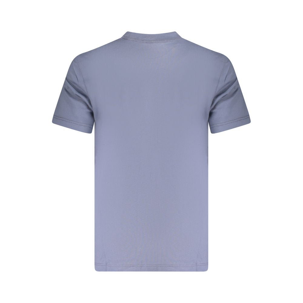 Camiseta azul de algodón para hombre