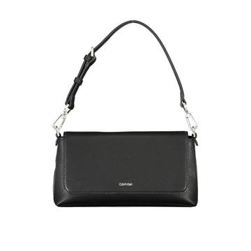 Bolso de mano de poliéster negro para mujer