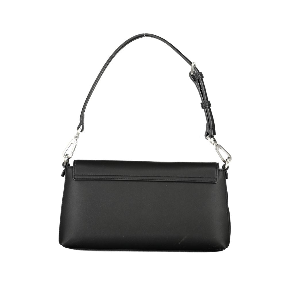 Bolso de mano de poliéster negro para mujer