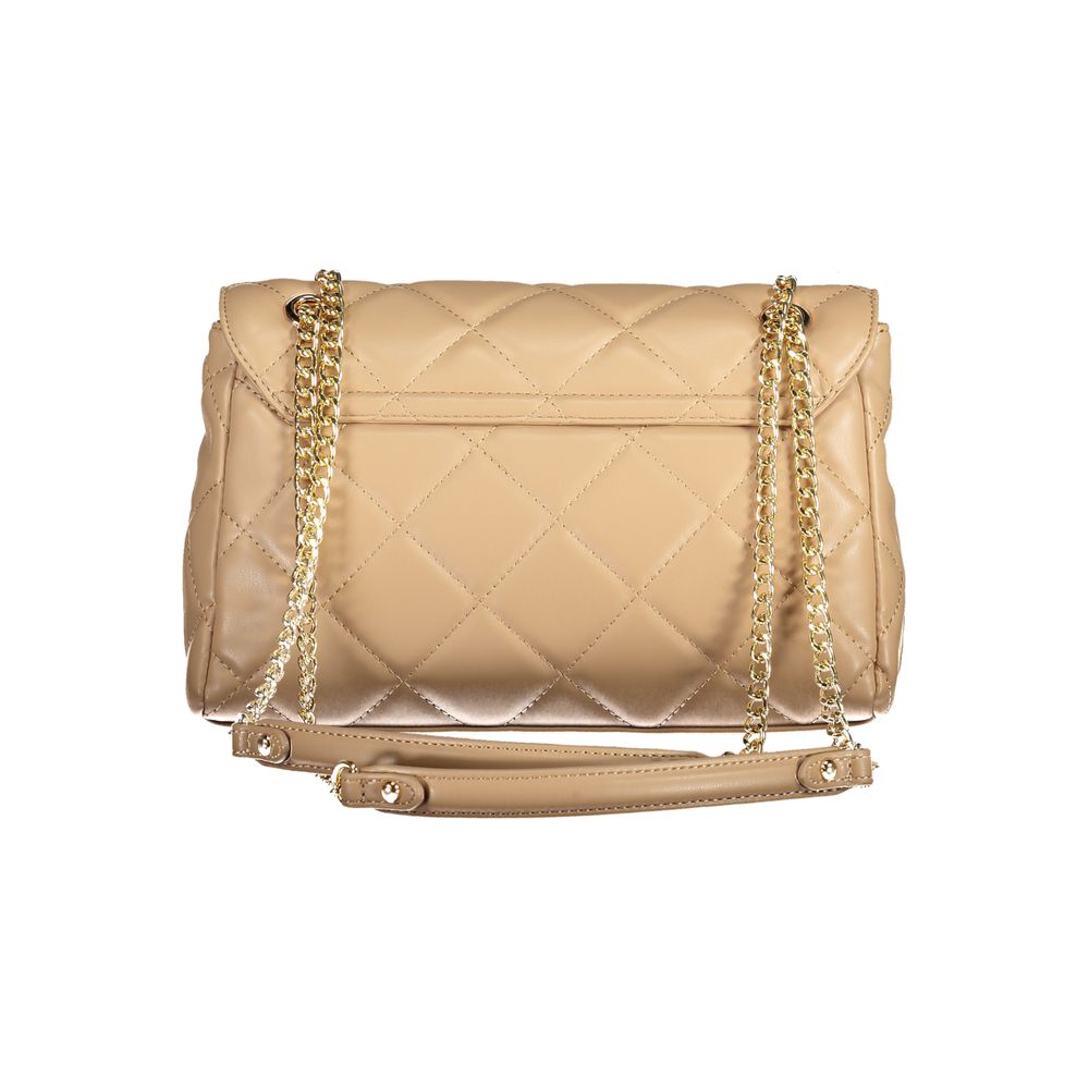 Beige Polyurethane Women Shoulder Bag