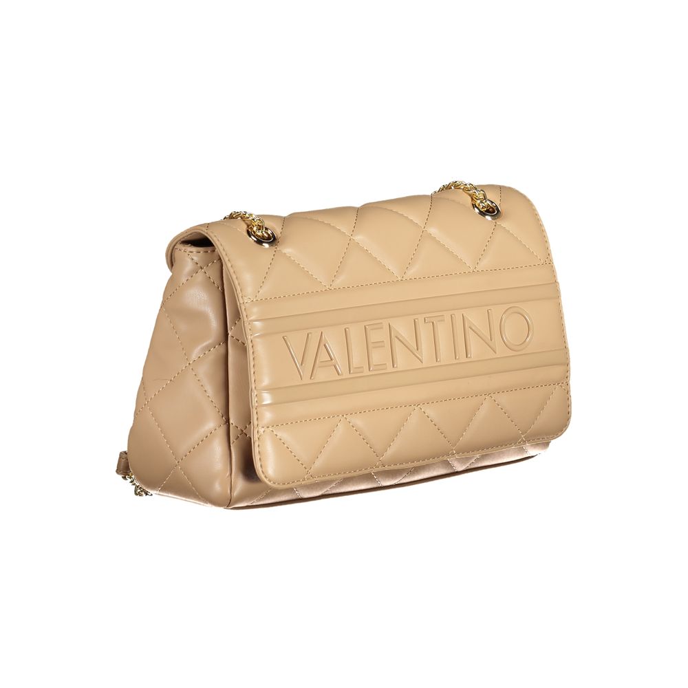 Bolso de hombro para mujer de poliuretano beige