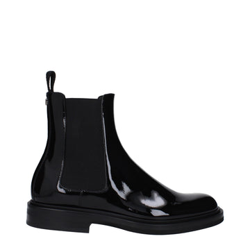 Black Leather Ankle Boots