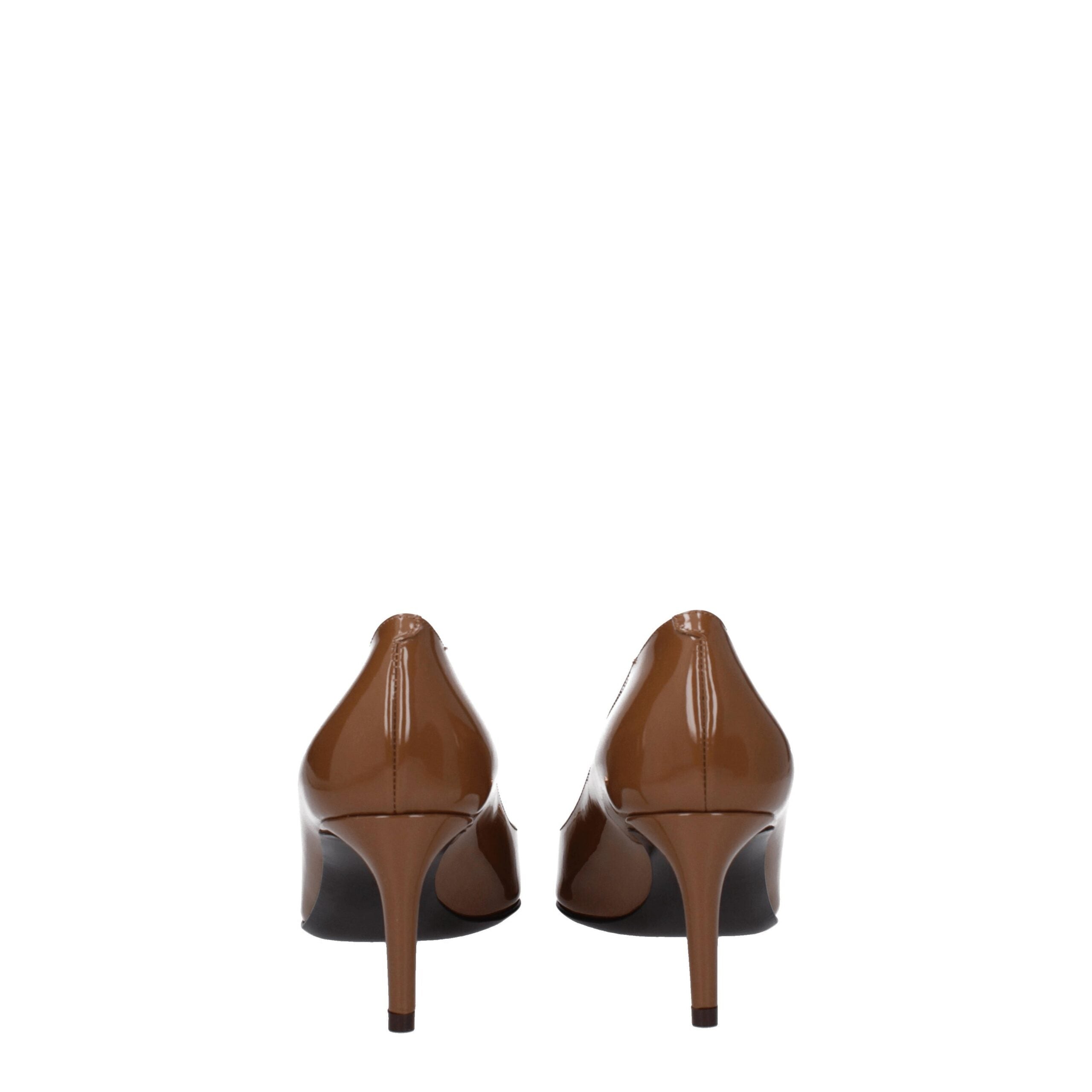 Brown Leather High Heel Pumps