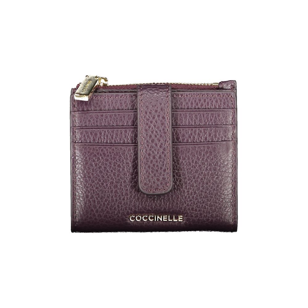 Cartera de cuero morada