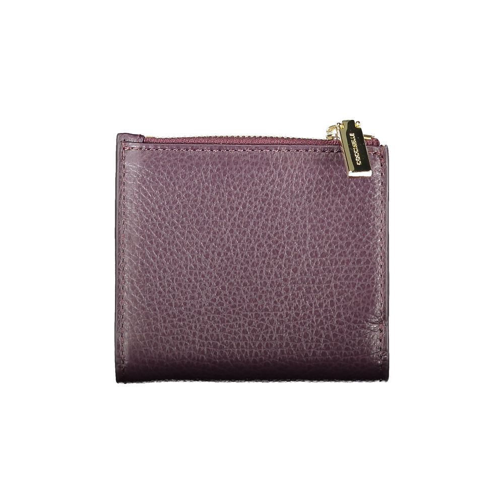 Cartera de cuero morada