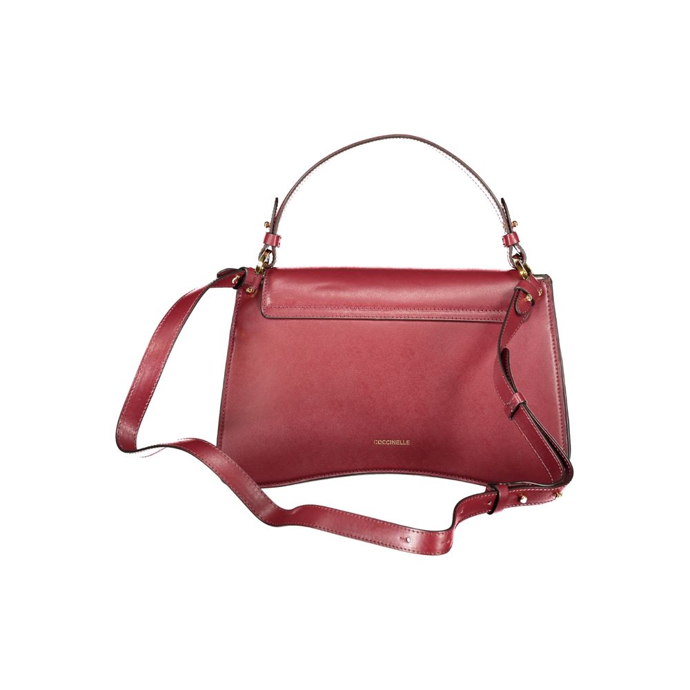 Bolso de piel morada para mujer