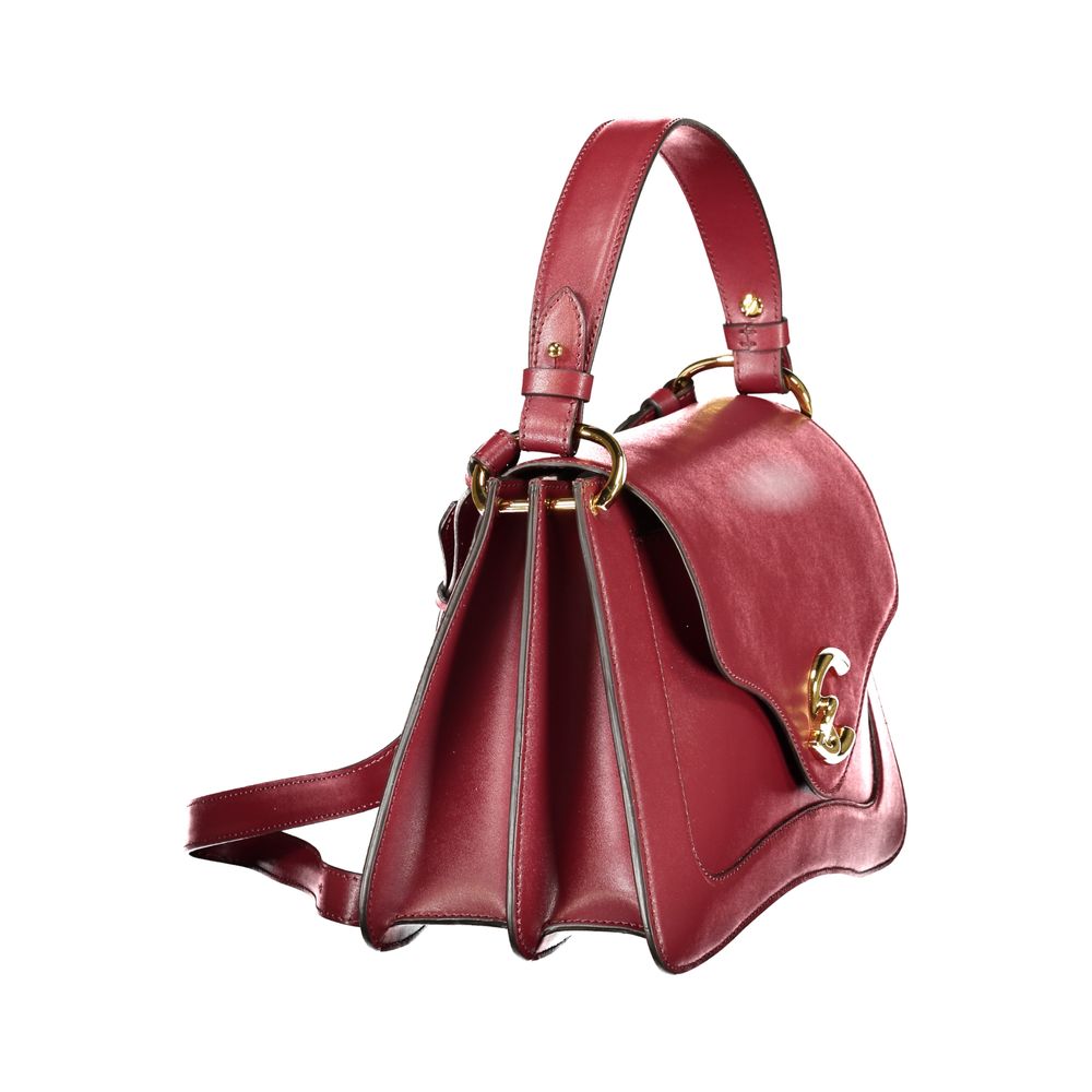 Bolso de piel morada para mujer