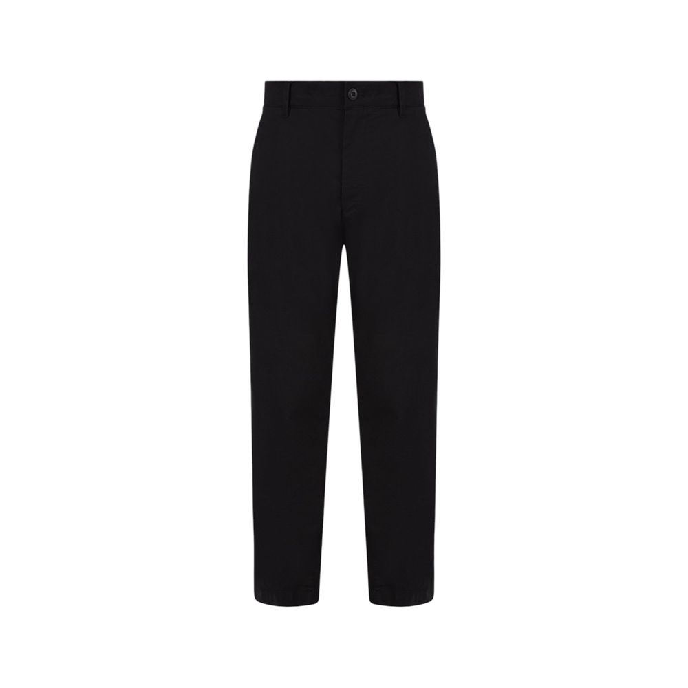 Pantalones chinos negros de algodón reciclado