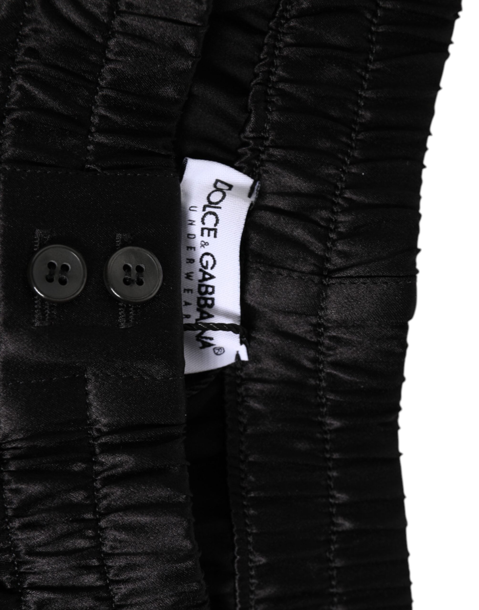 Bóxer corto elástico de satén de seda negra para hombre