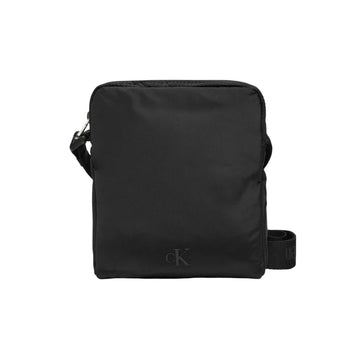Bolso bandolera negro de poliéster reciclado