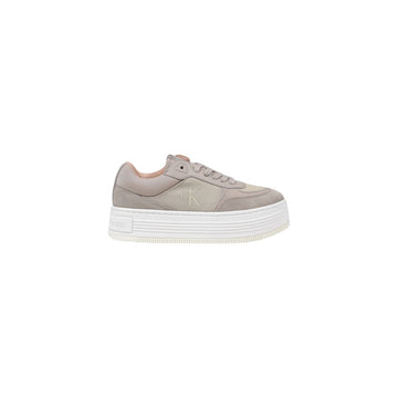 Beige Recycled Cotton Platform Sneakers