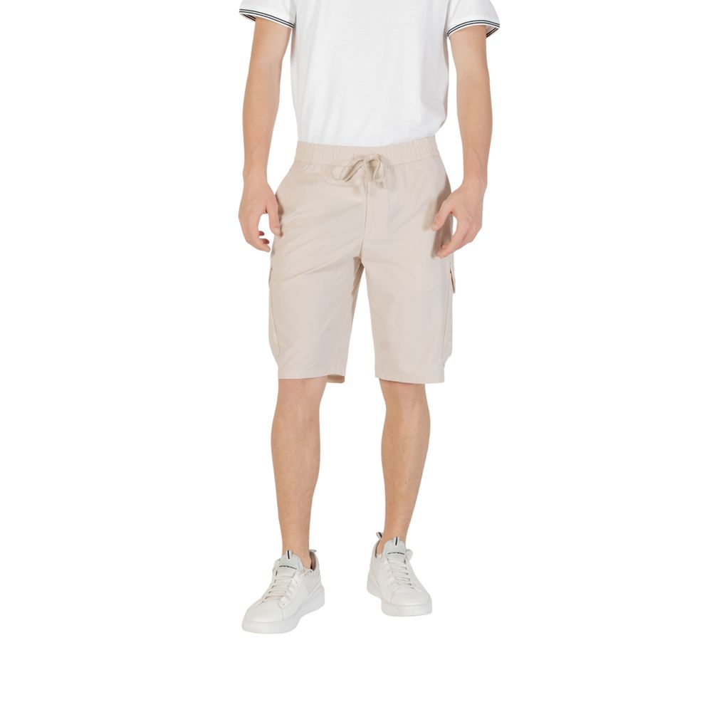 Bermudas de poliéster beige