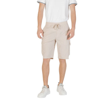 Bermudas de poliéster beige