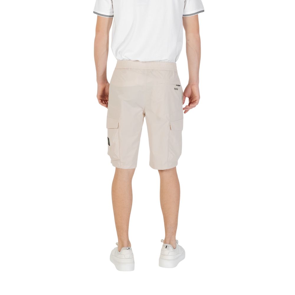 Bermudas de poliéster beige
