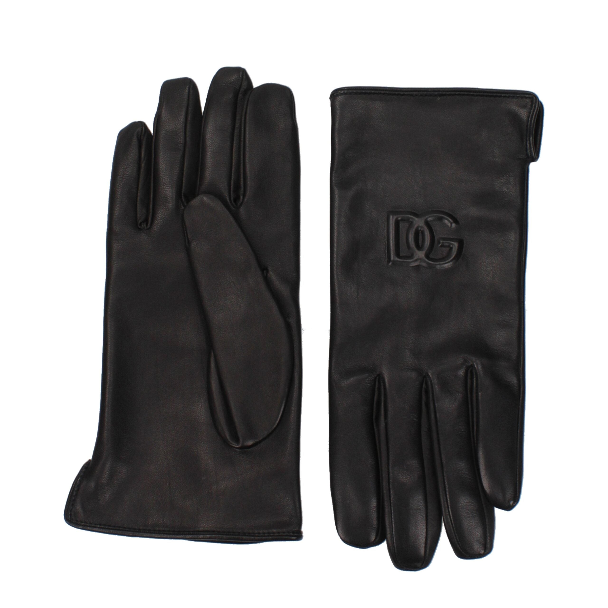 Guantes de cuero negro