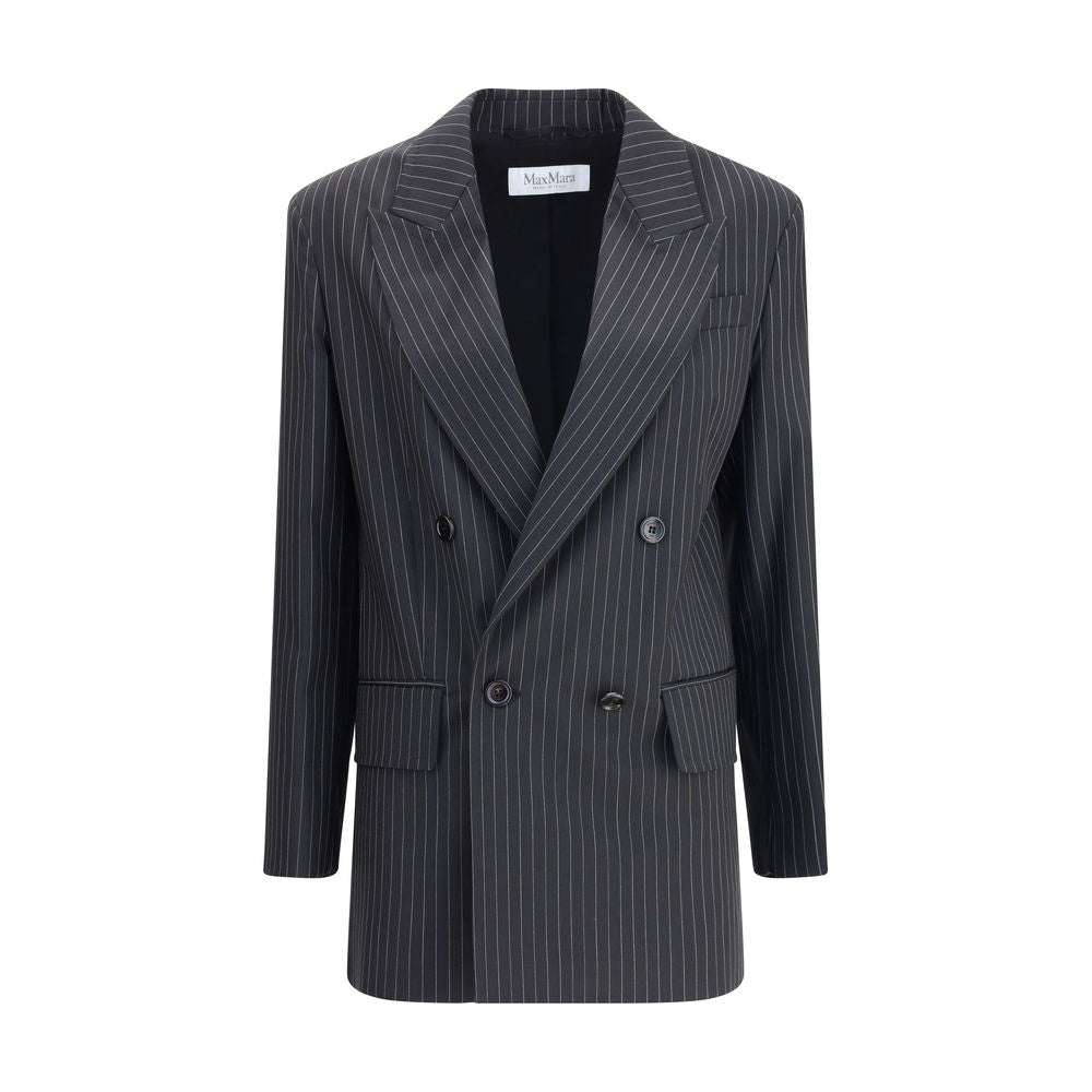 Blazer de lana polar negro