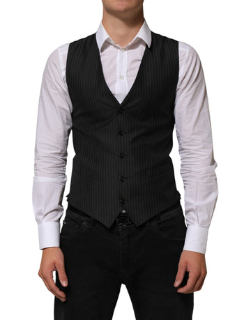 Chaleco formal de lana negra para hombre