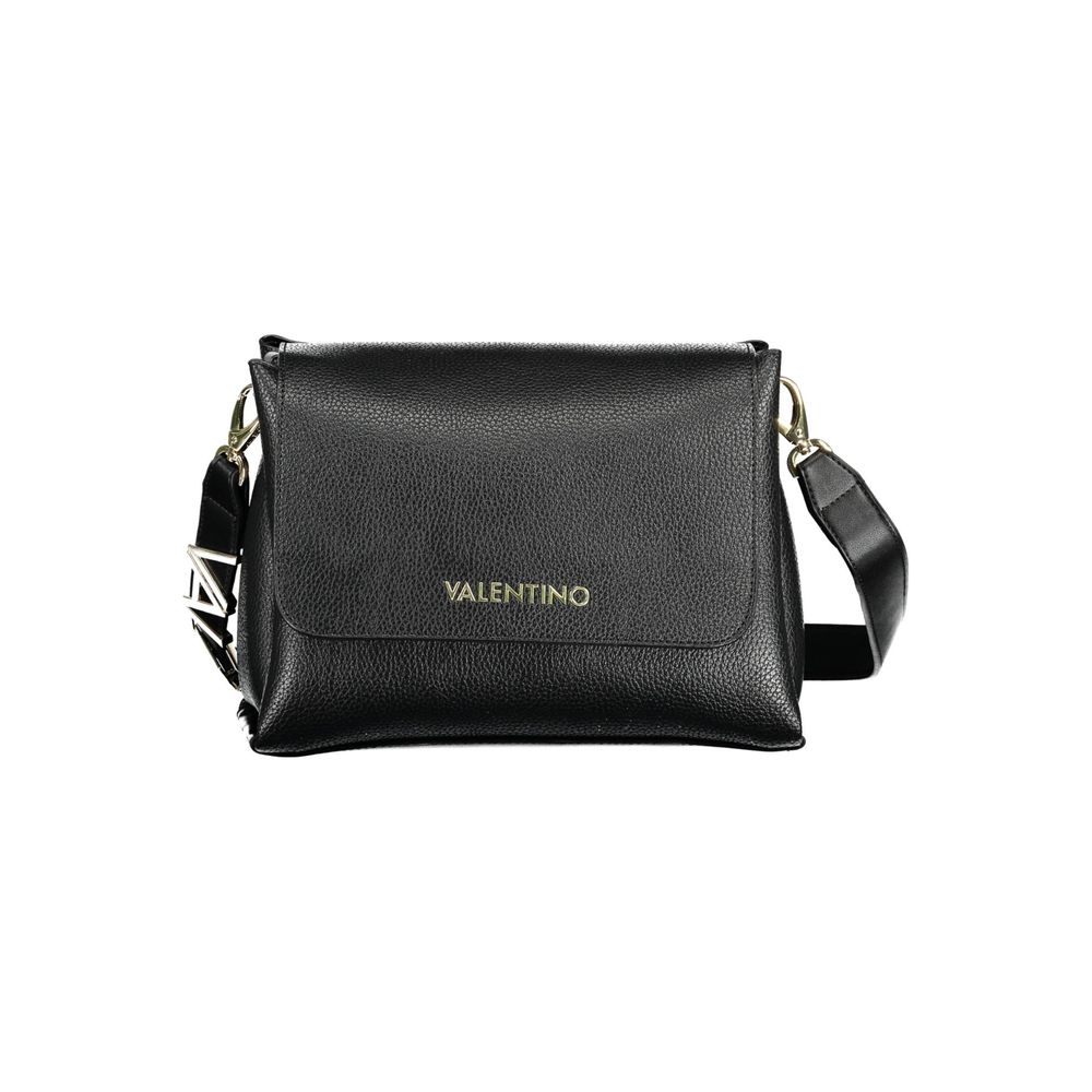 Bolso de mano de poliuretano negro para mujer