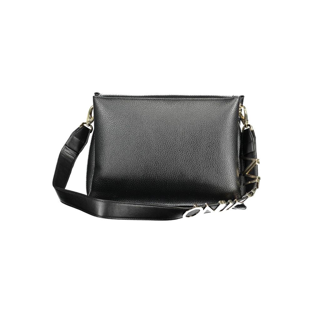 Bolso de mano de poliuretano negro para mujer