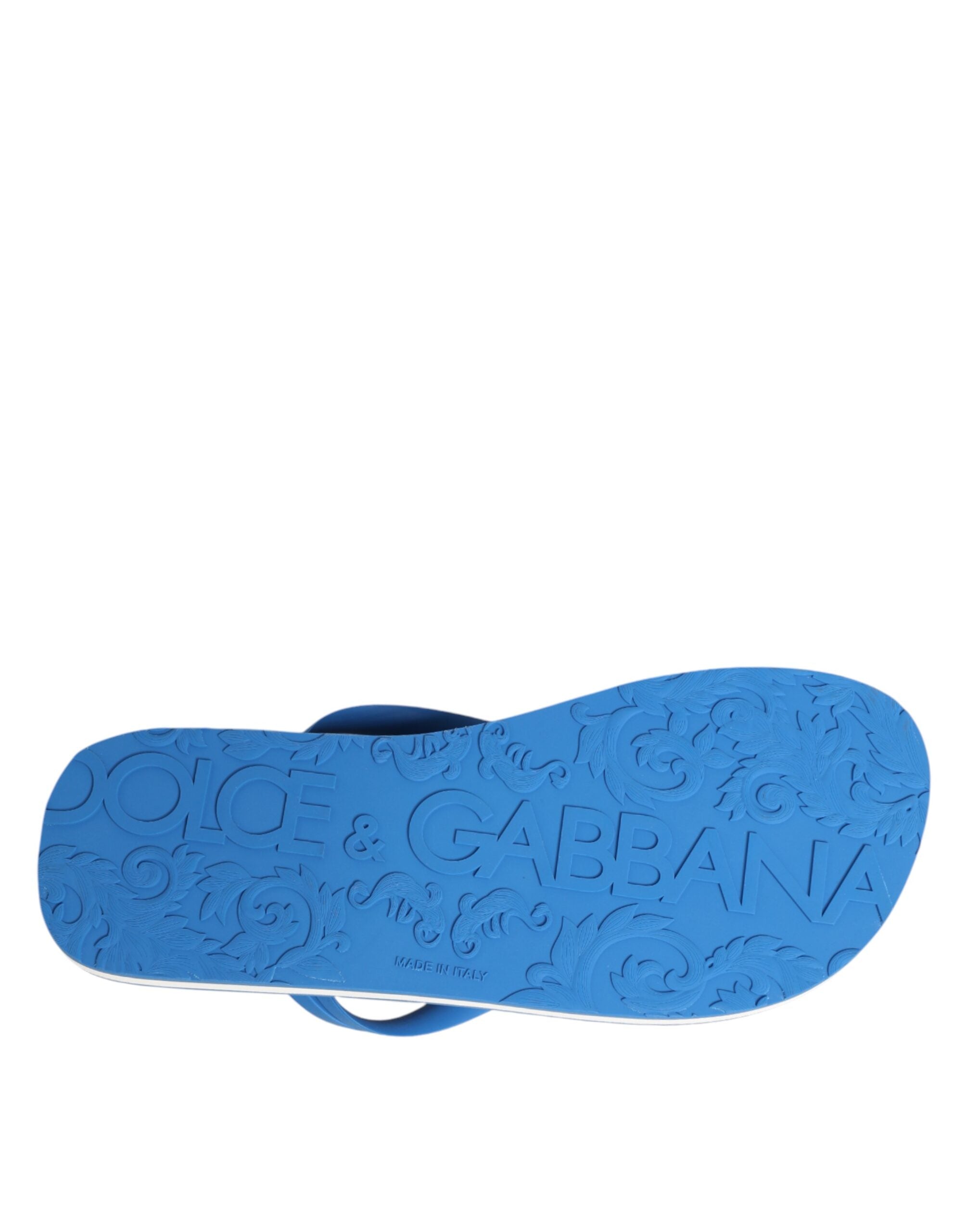 Zapatillas de playa planas con logo azul y blanco