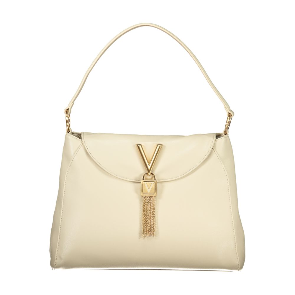 Bolso de hombro para mujer de poliuretano beige