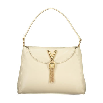 Bolso de hombro para mujer de poliuretano beige