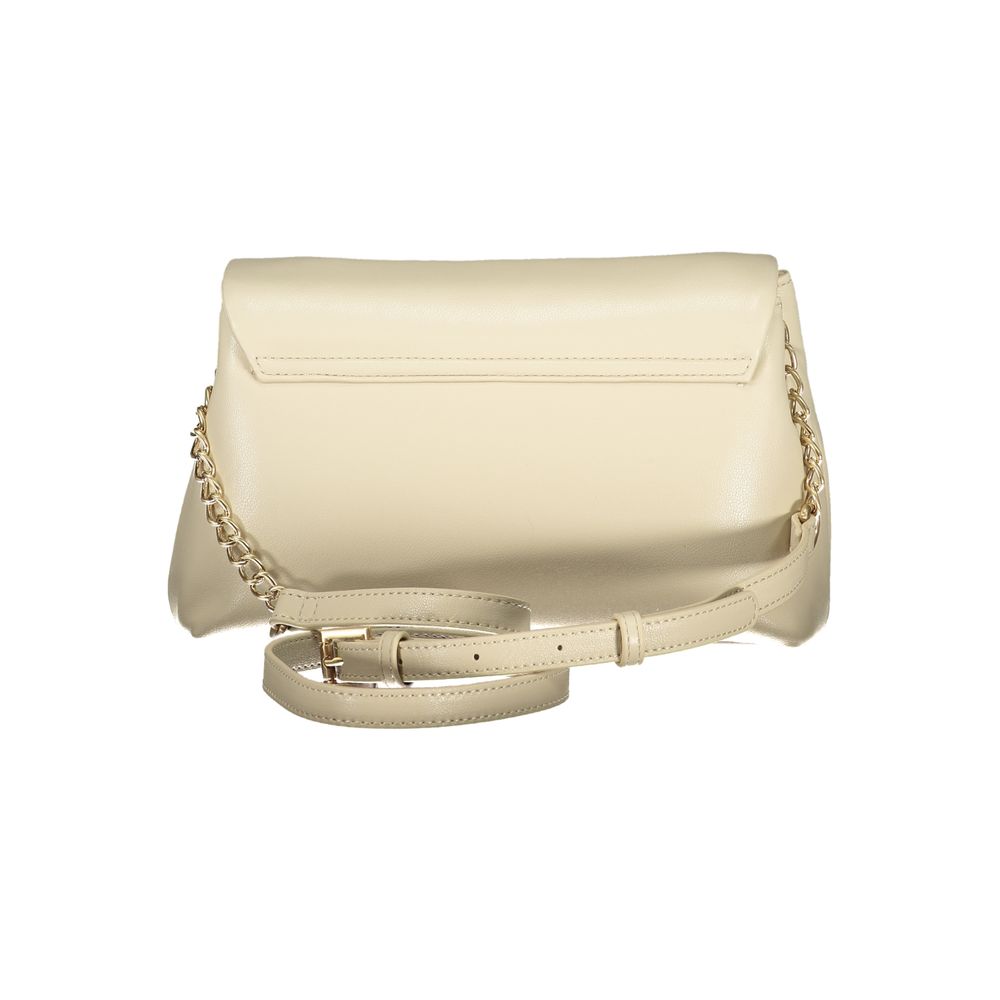 Bolso de hombro para mujer de poliuretano beige